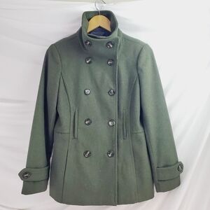 Peacoat - Thread & Supply Nordstrom Olive Green Wool Double Breasted Peacoat L